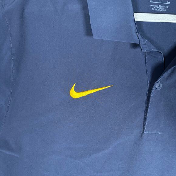 Nike Dri-Fit University of Michigan Polo Shirt Navy Blue XL - Picture 3 of 8